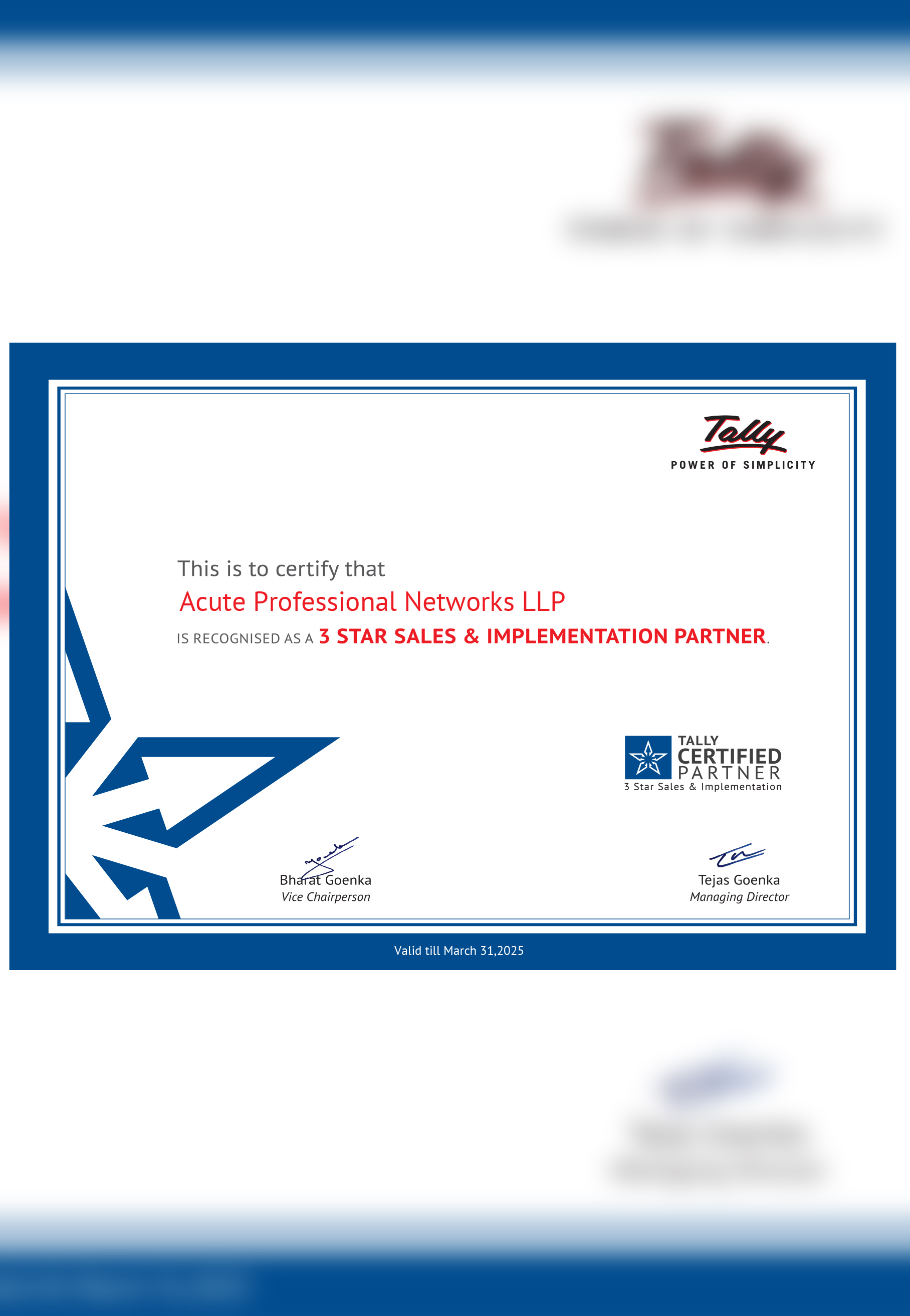 Certifications
